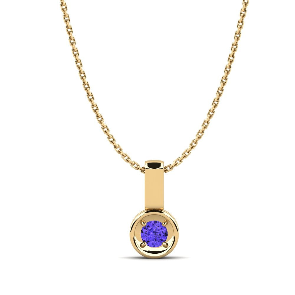 Gelbgold 585 Tansanit Damen anhänger Olena