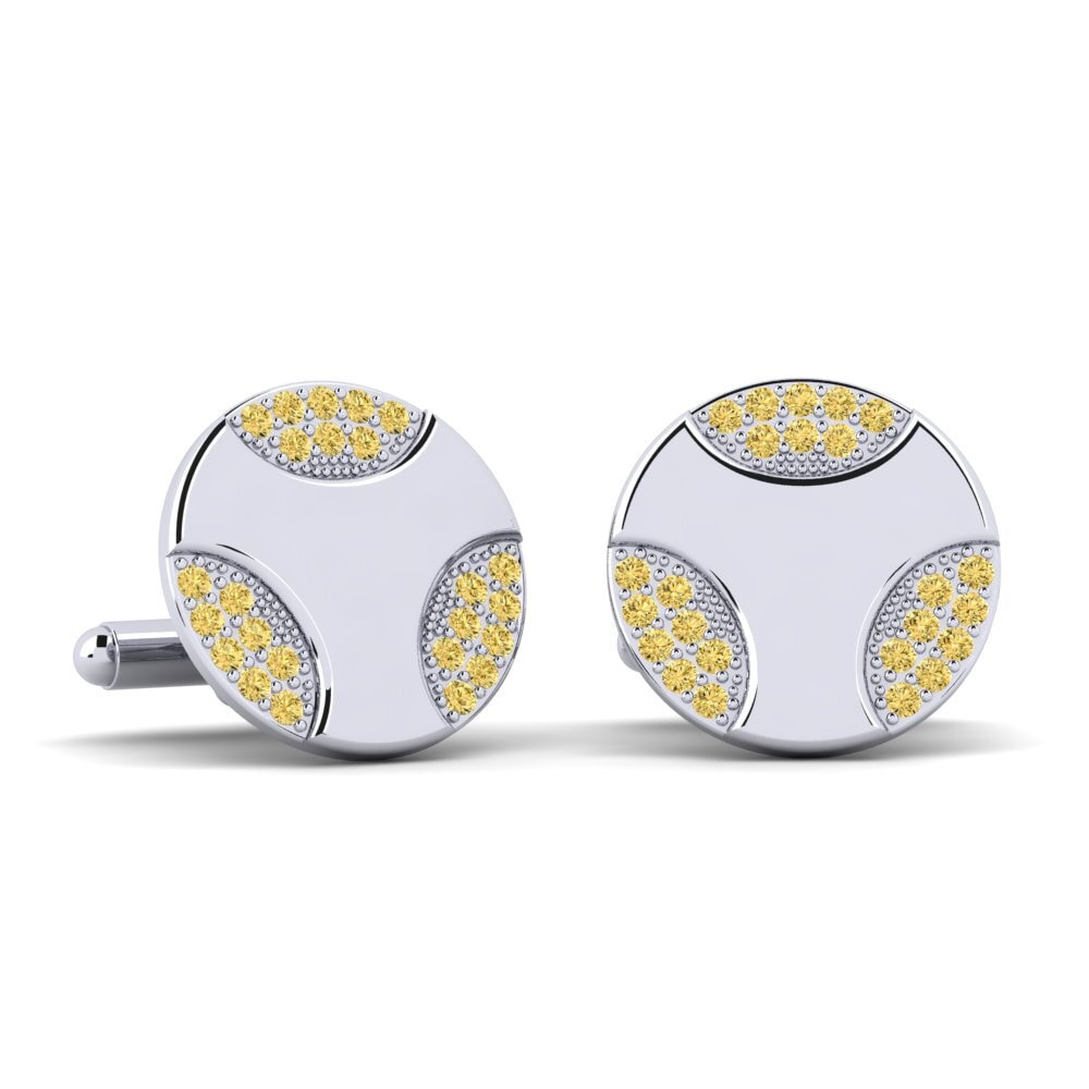 Gul Diamant Manchetknap Comdg