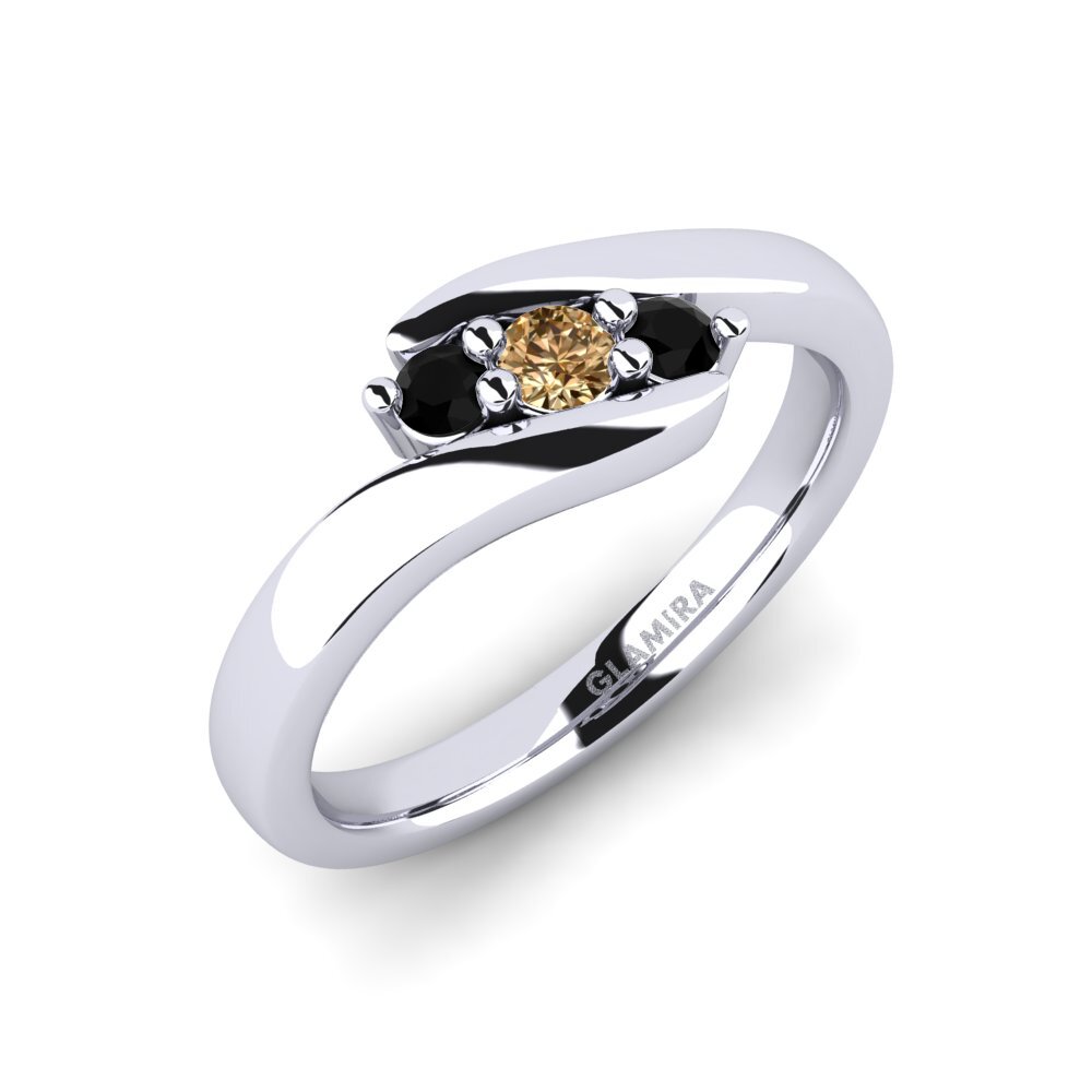 9k Oro Blanco Anillo de compromiso Helios