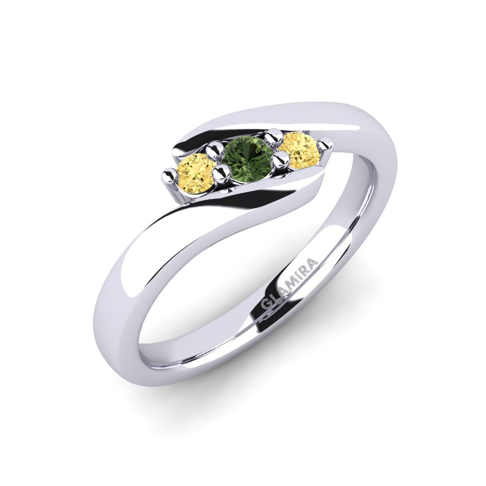 Zaffiro Verde Anello di fidanzamento Helios
