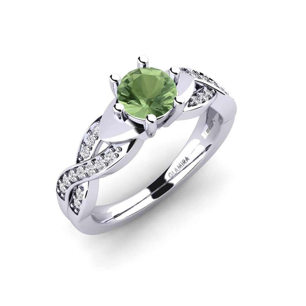 Green Sapphire Bridal Set Marvelous Ring A