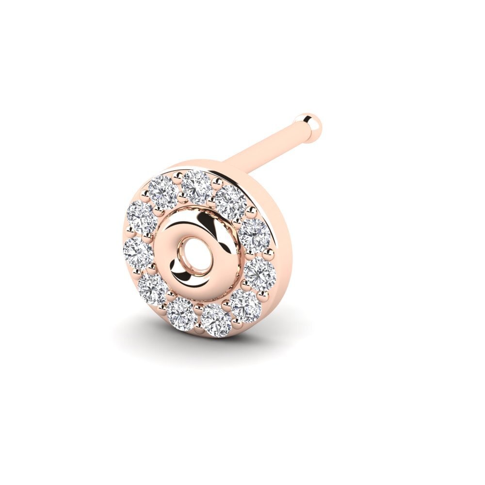 Piercing Red Color Compre GLAMIRA Piercing Nariz Anfang en corte Redondo 0.055 Quilates ...
