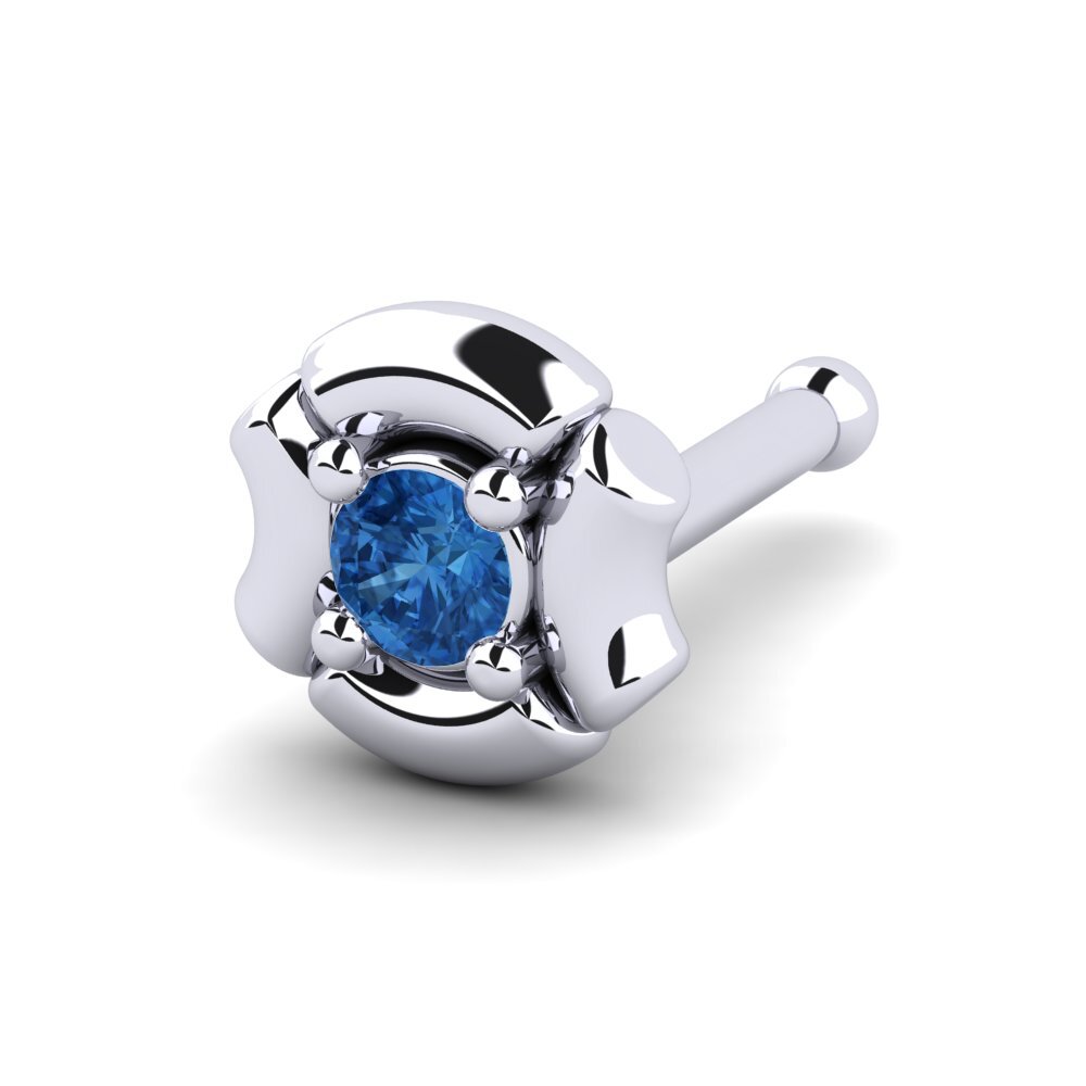 Donker Blauwe Zirkoon Neus Pin Dern