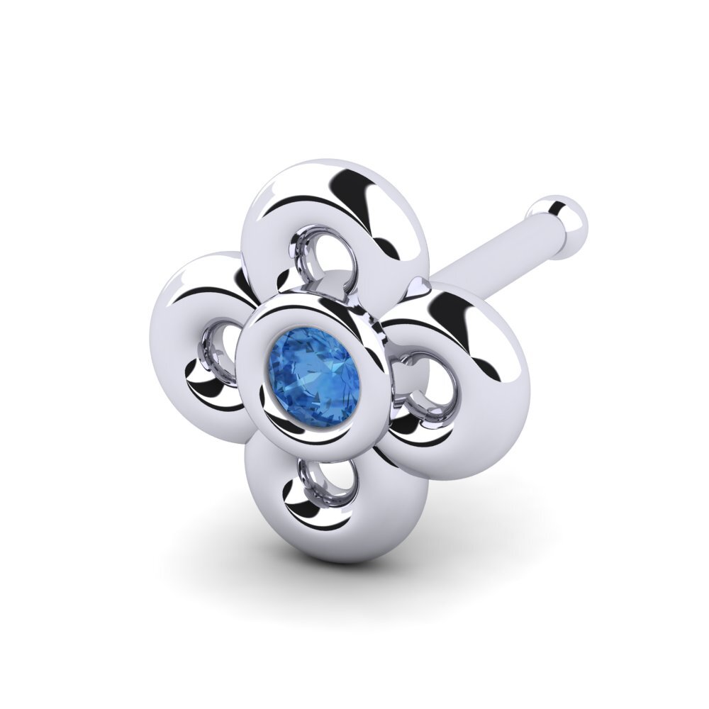 Donker Blauwe Zirkoon Neus Pin Dobro