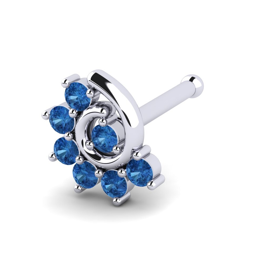 Donker Blauwe Zirkoon Neus Pin Draken