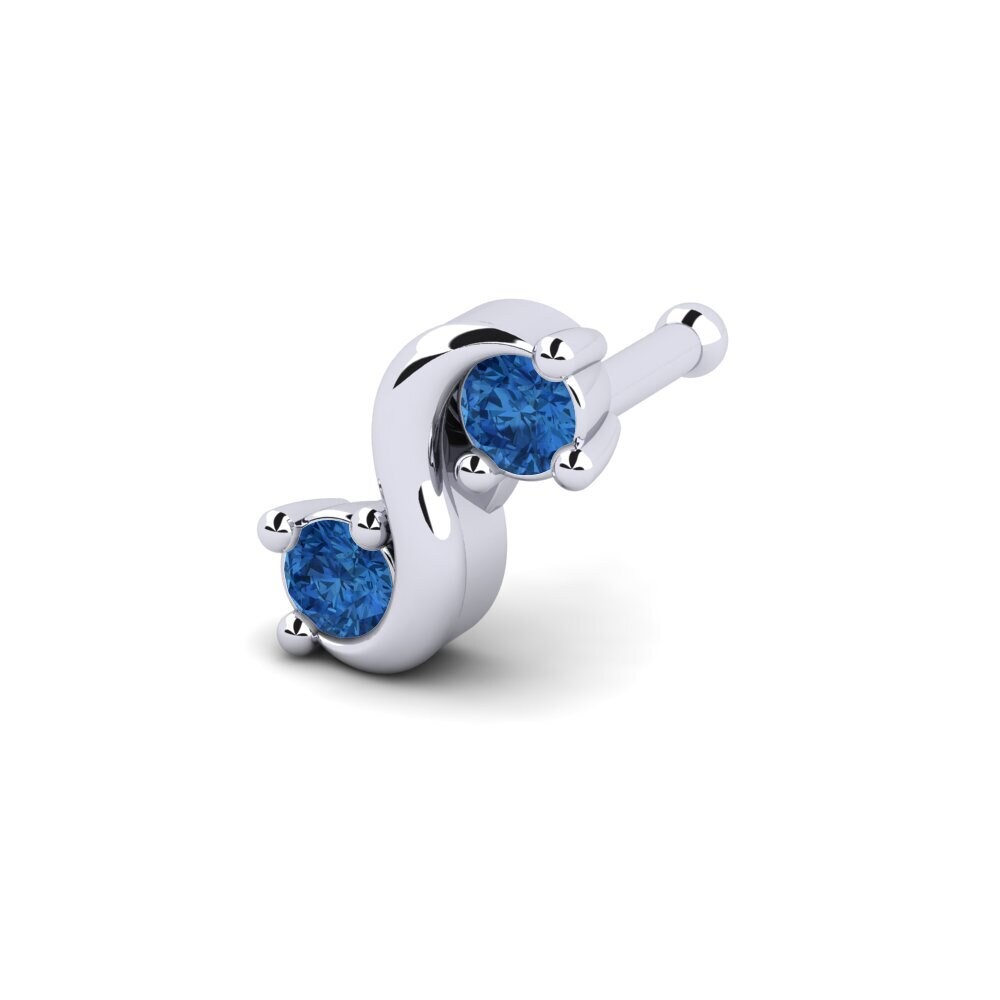 Donker Blauwe Zirkoon Neus Pin Drer