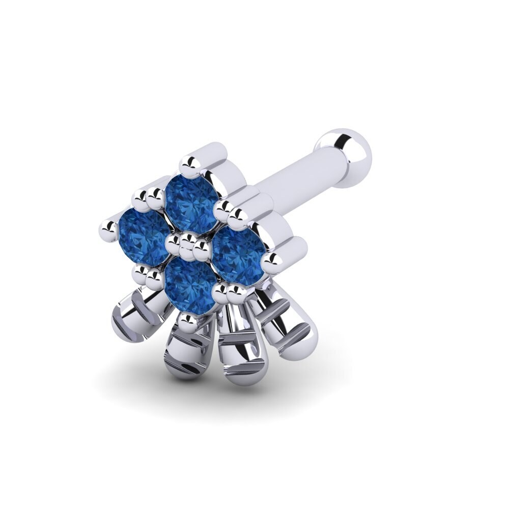 Donker Blauwe Zirkoon Neus Pin Emproyal