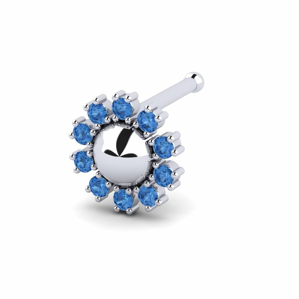 Donker Blauwe Zirkoon Neus Pin Enfulas