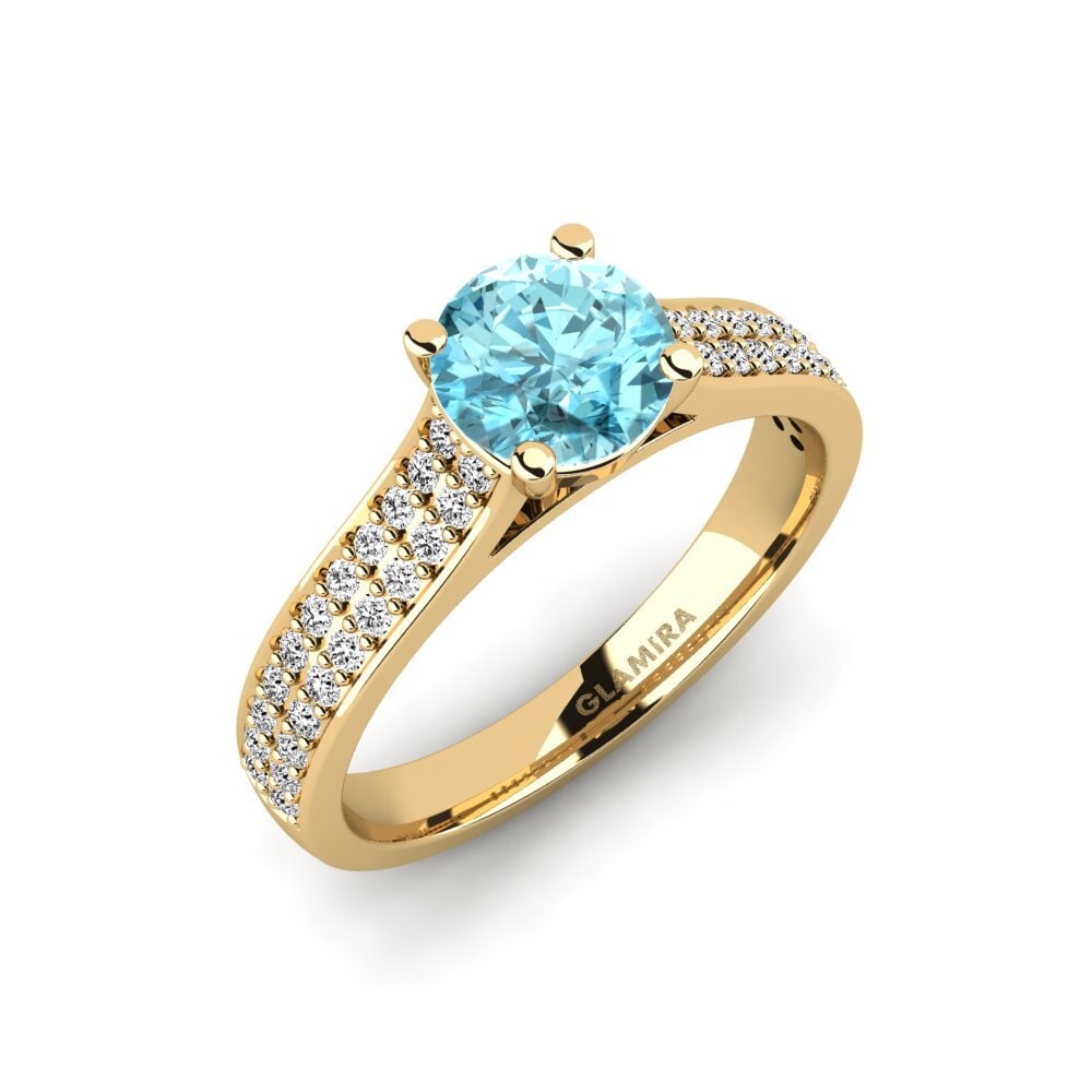 藍鋯石 訂婚戒指 Arella 1.0 crt