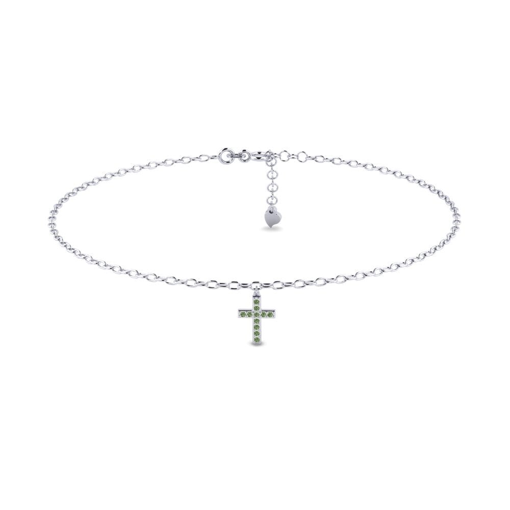 Green Diamond Women's Anklet Freddn