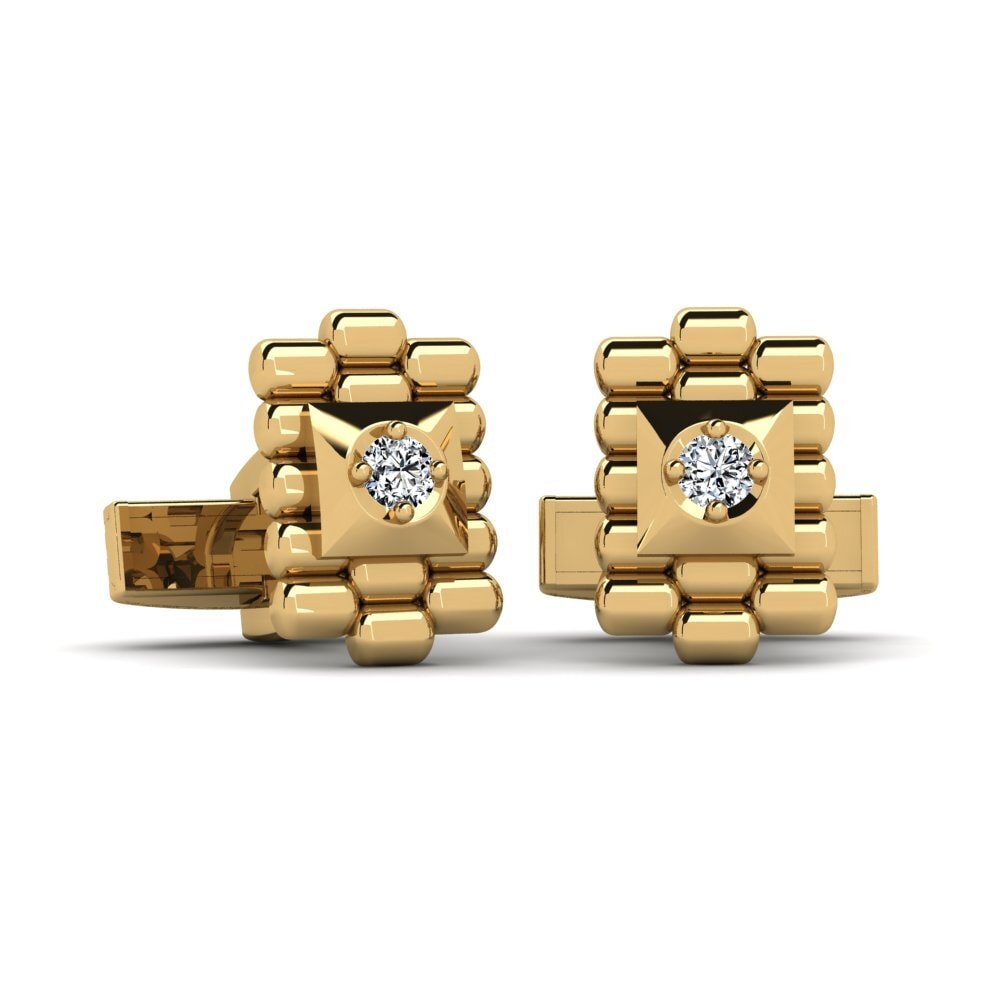 Ouro Amarelo 14K Abotoadura Sawsbuck