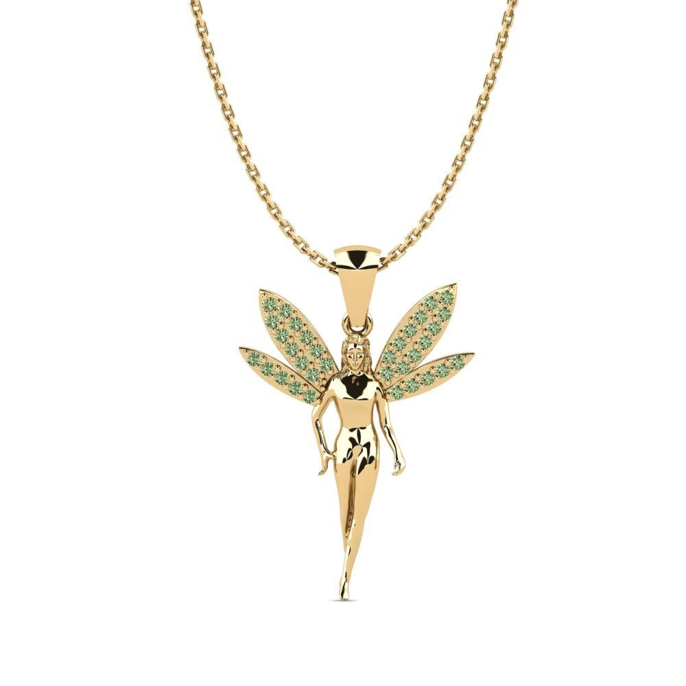 Grüner Diamant Angel Anhänger Estelita