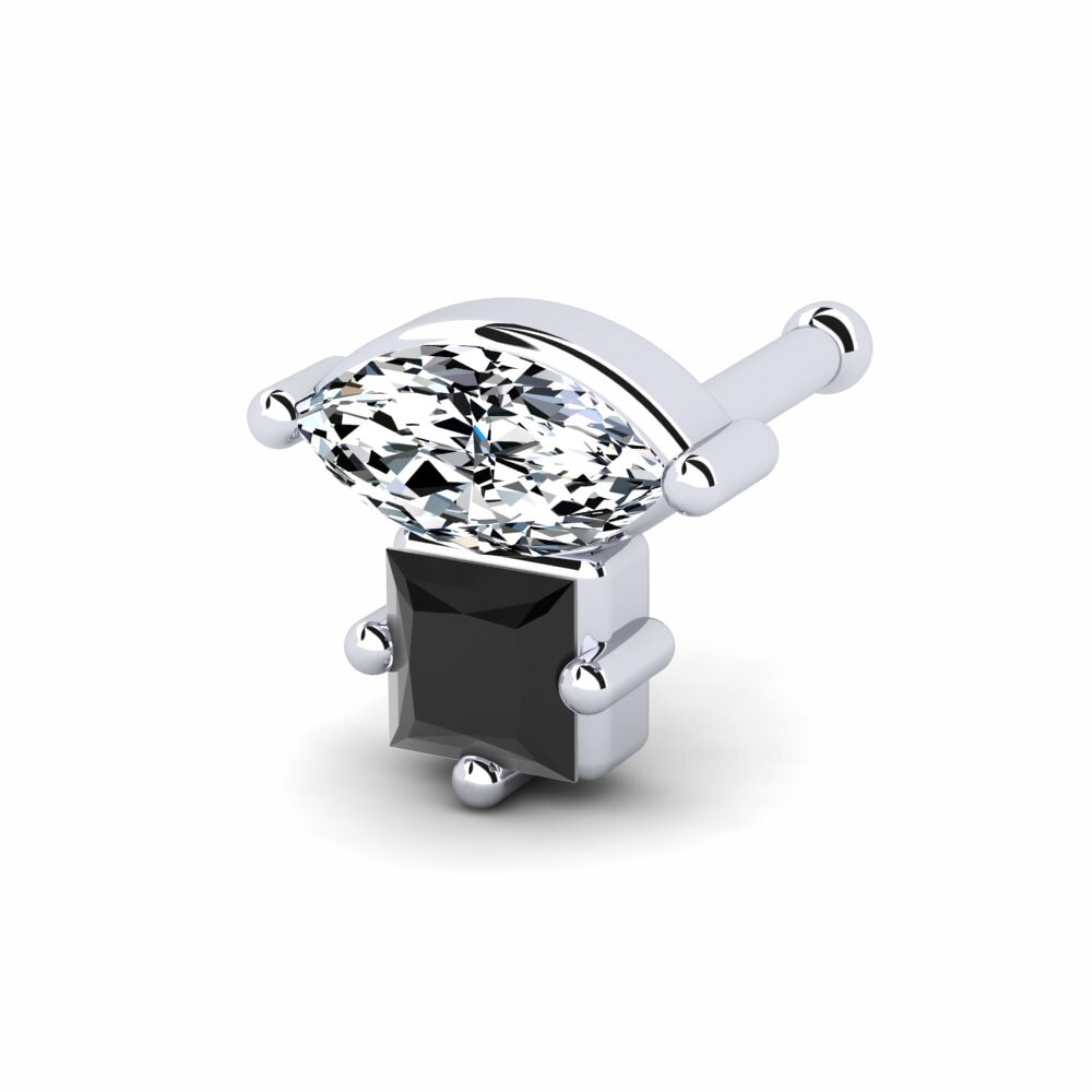 Saphir noir Piercing Nez Abbotcy