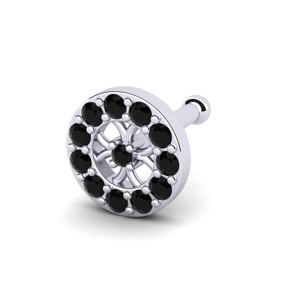 Diamante Negro Piercing Nariz Mahala