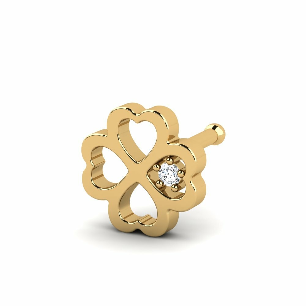 9K Geel Goud Neus Pin Shinty