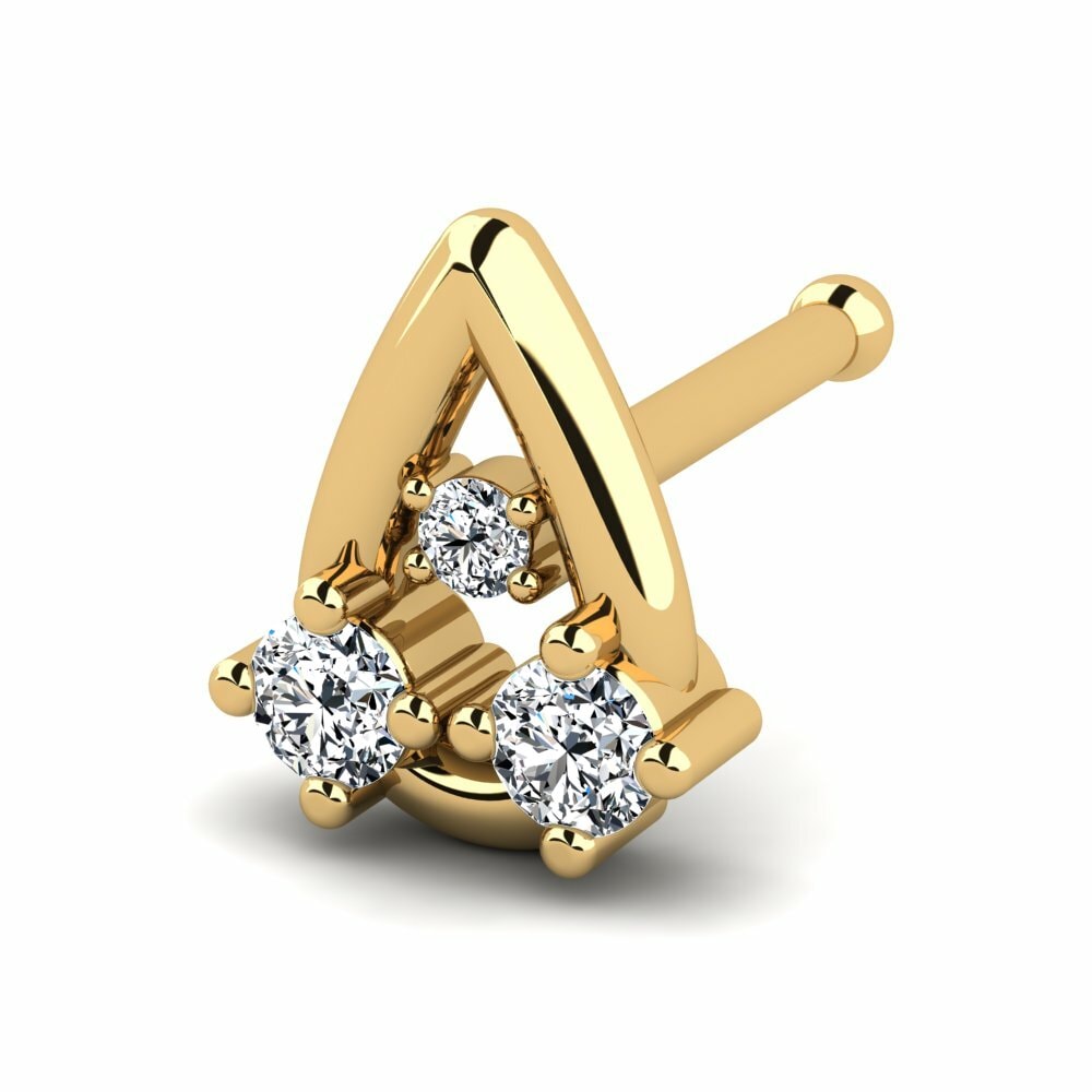 9K Geel Goud Neus Pin Shorex
