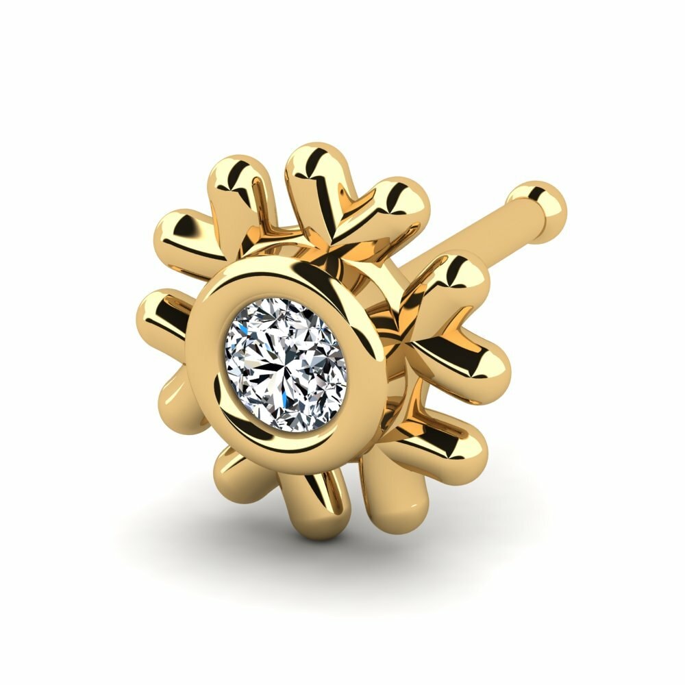 9K Geel Goud Neus Pin Soke