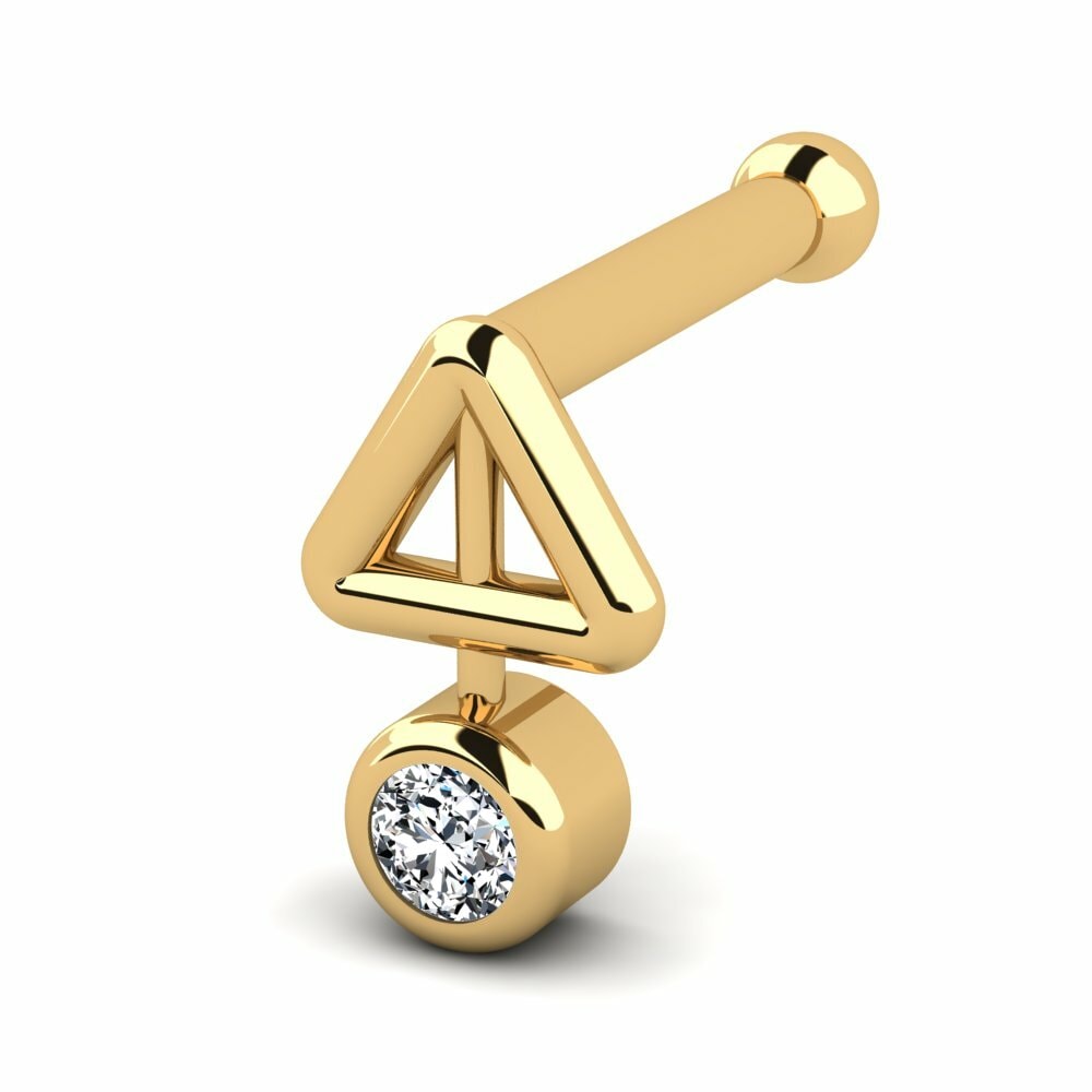 9K Geel Goud Neus Pin Swain