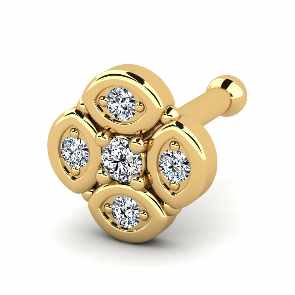 9K Geel Goud Neus Pin Testy