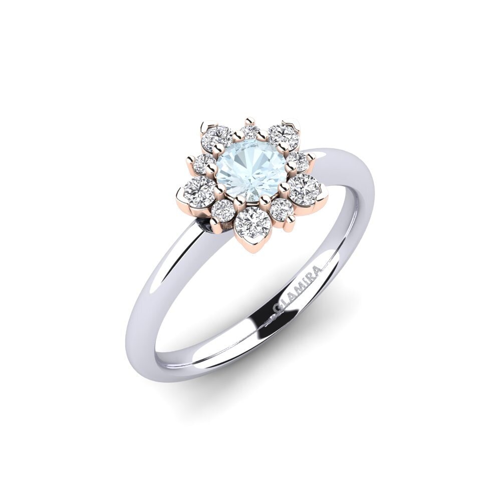14ct White / Rose Gold Engagement Ring Tibelda