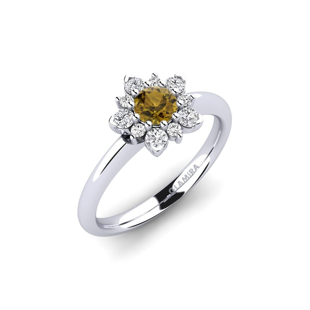 Brown Zircon Engagement Ring Tibelda