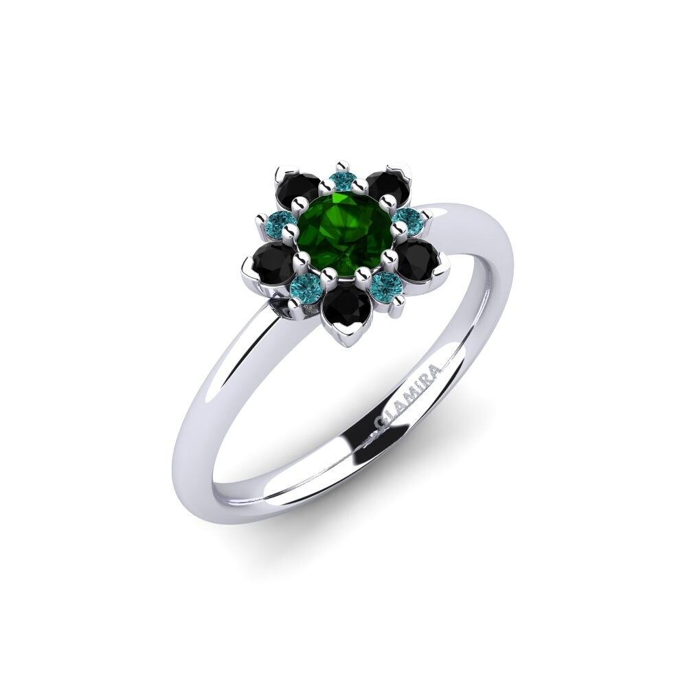 Turmalina verde Anillo de compromiso Tibelda