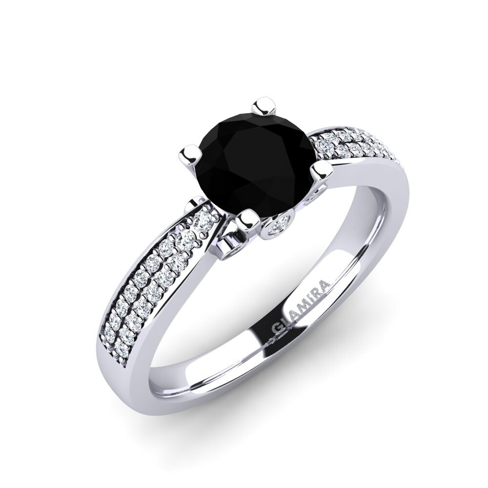 Black Onyx Engagement Ring Donielle 1.0 crt