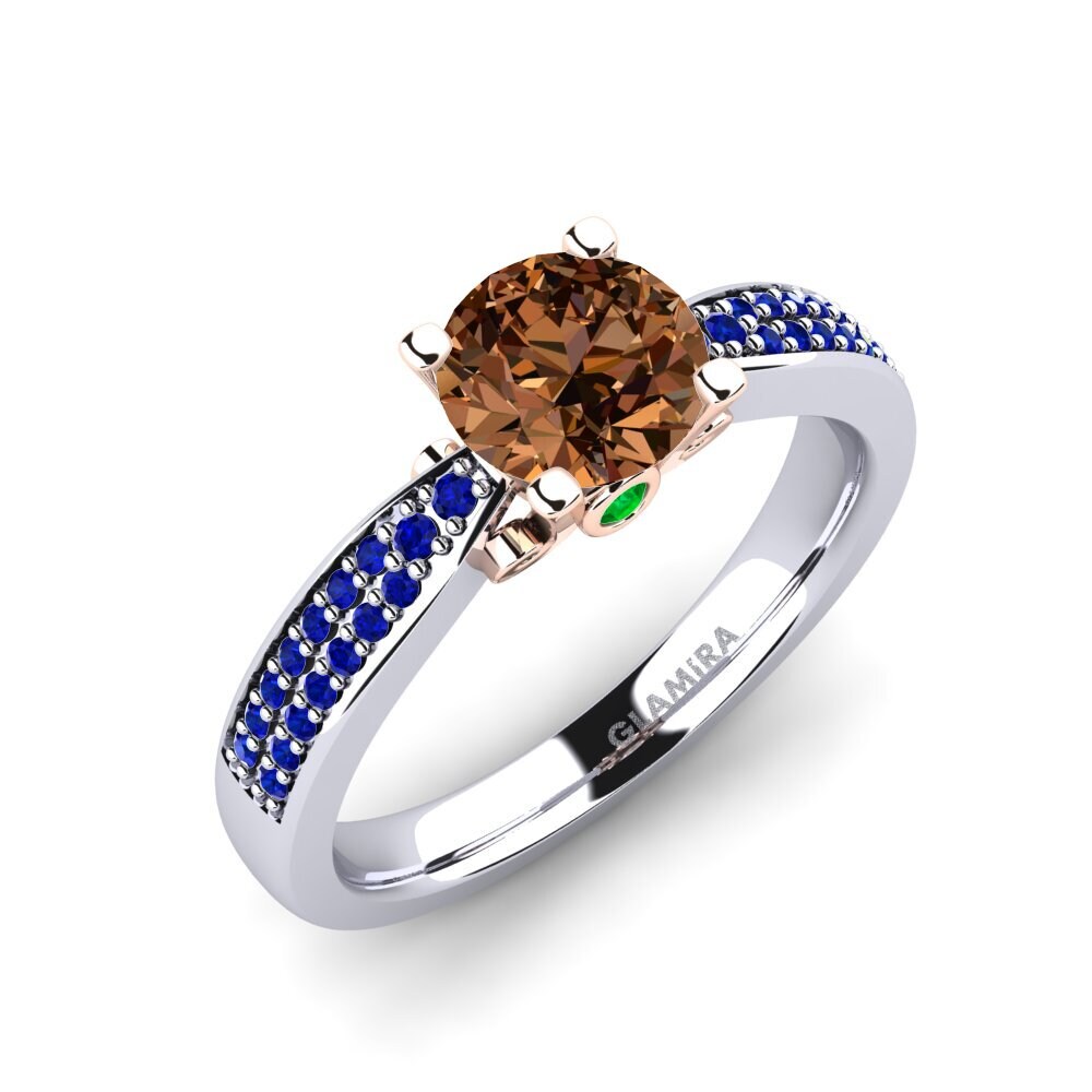 Weiß & Rotgold 375 Verlobungsringe Donielle 1.0 crt