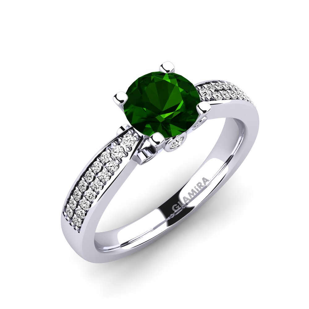 Green Tourmaline Engagement Ring Donielle 1.0 crt