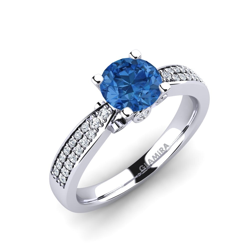 Donker Blauwe Zirkoon Verlovingsring Donielle 1.0 crt