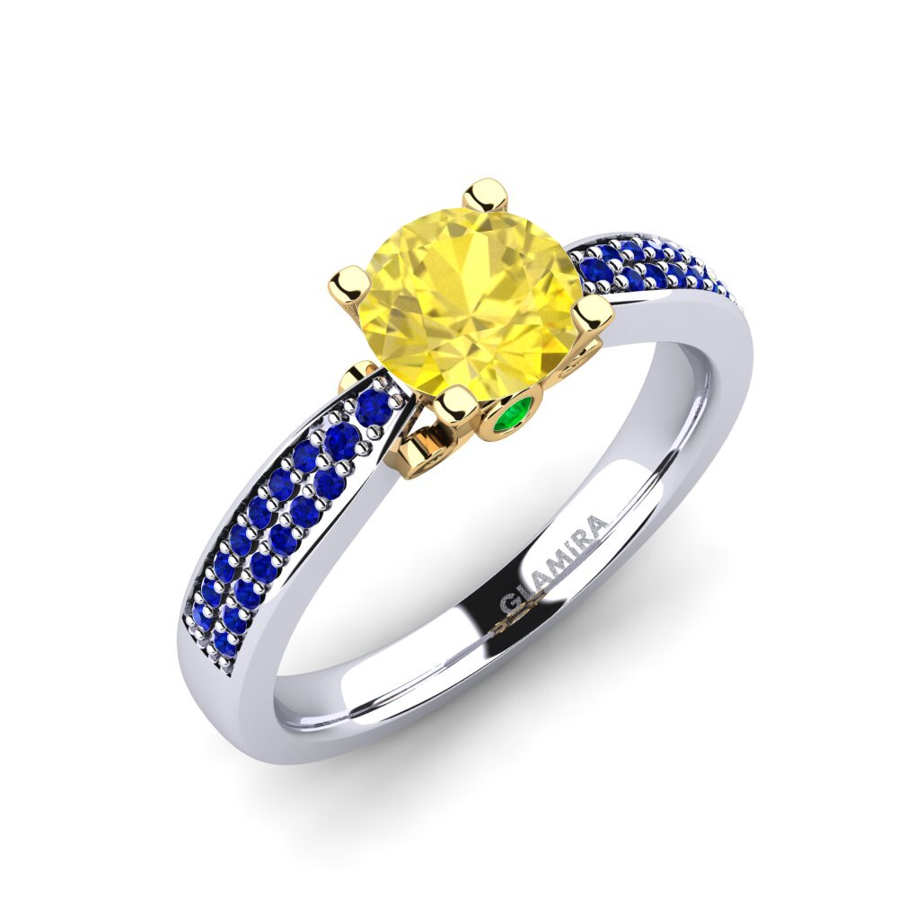 14ct White & Yellow Gold Engagement Ring Donielle 1.0 crt
