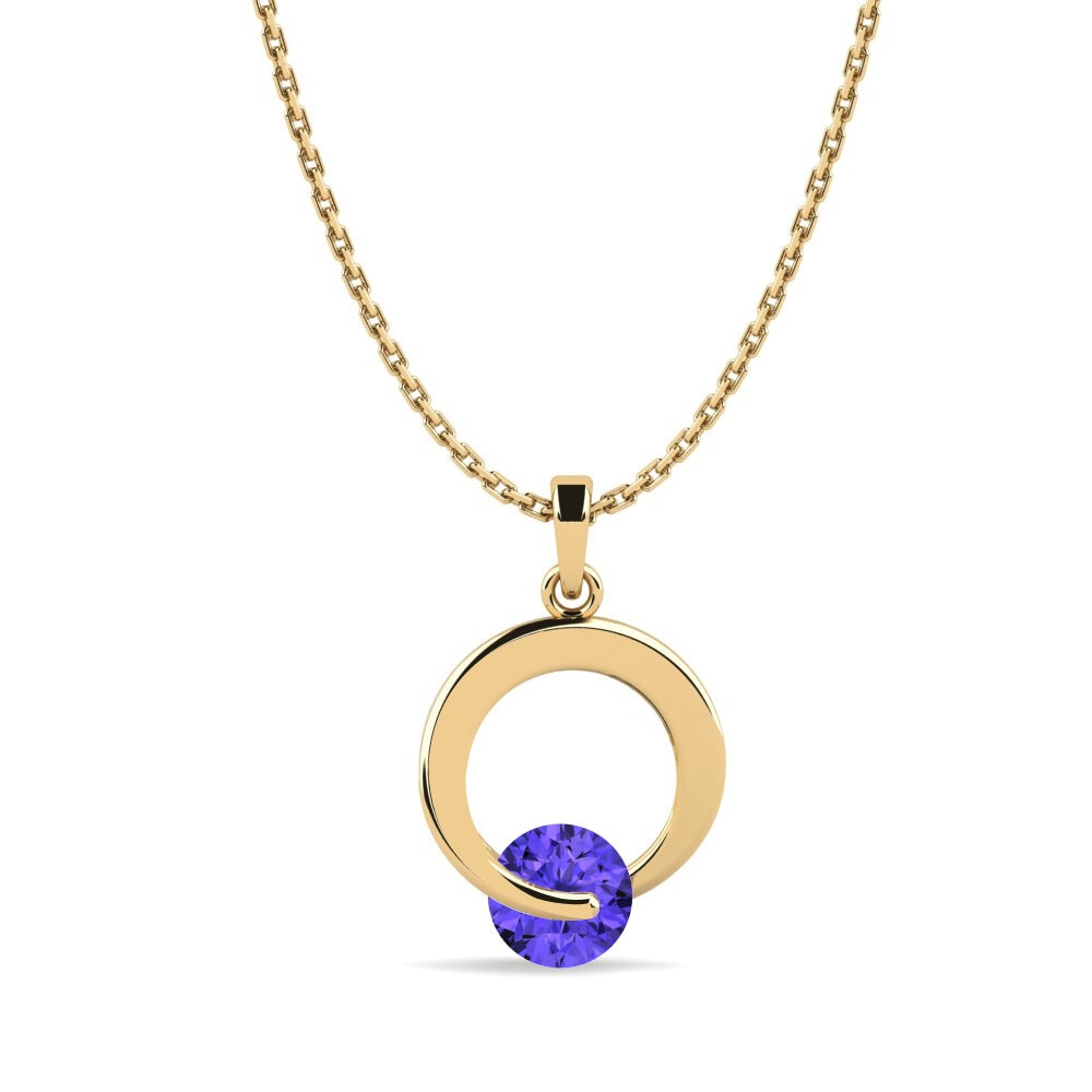 Gelbgold 585 Tansanit Damen anhänger Bria