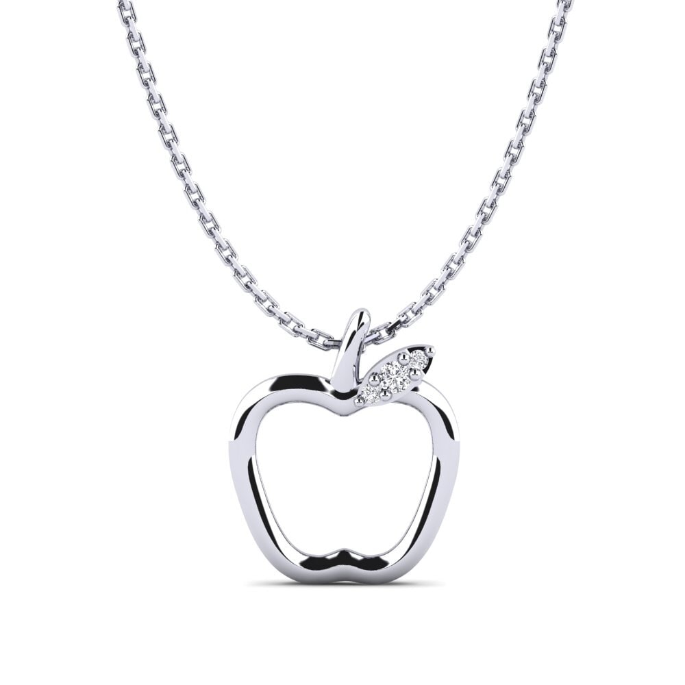 Plata 925 Diamante cultivado en laboratorio Colgante de Mujer Darcey