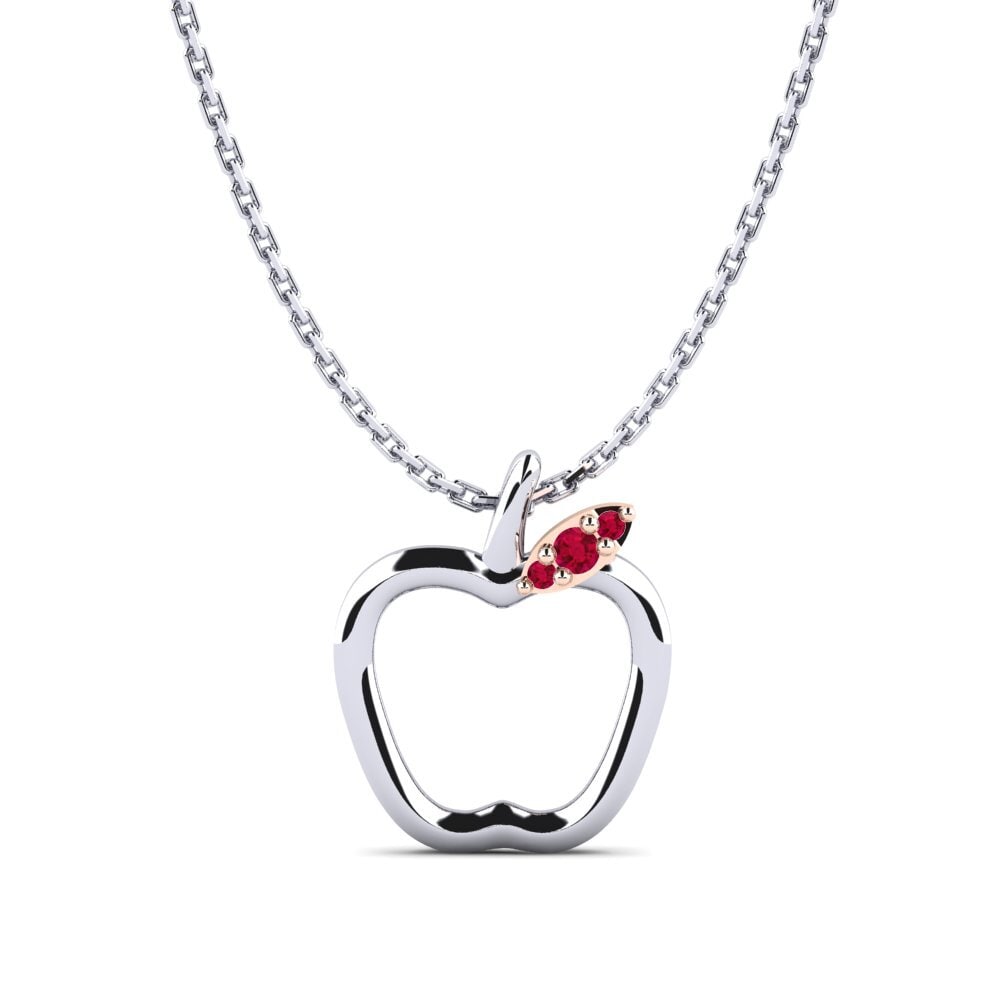 Or Blanc & Rose 375 Pendentif pour femme Darcey