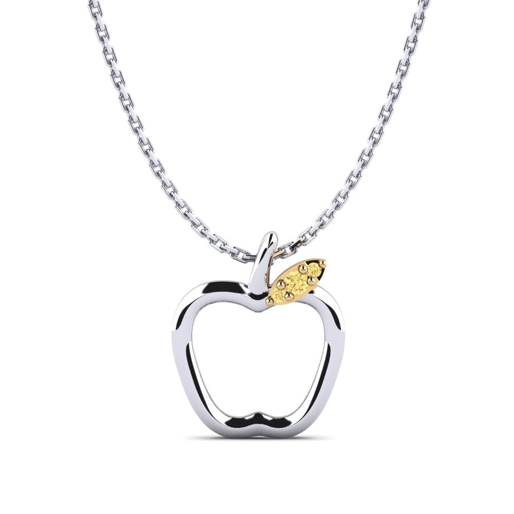 Vàng Trắng-Vàng 18K Kim Cương Vàng Mặt dây chuyền nữ Darcey