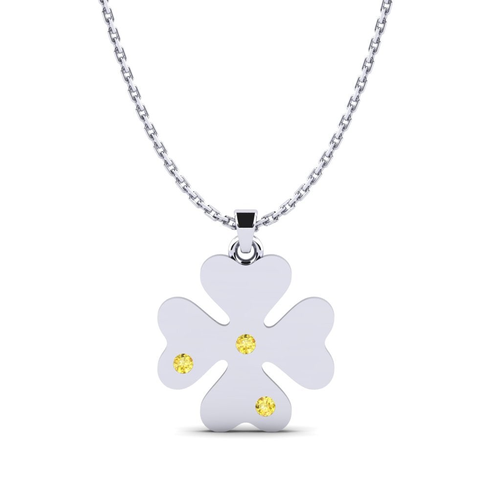 Zafiro amarillo Colgante de Mujer Julienne