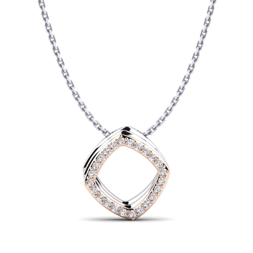 Or Blanc & Rose 750 Pendentif pour femme Adisa