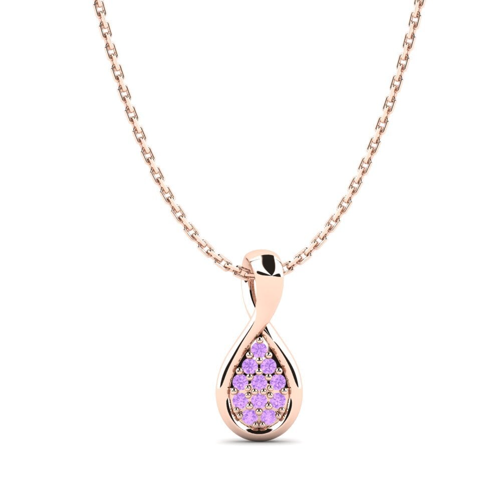 Fashion Amethyst Rotgold 585 Halsketten