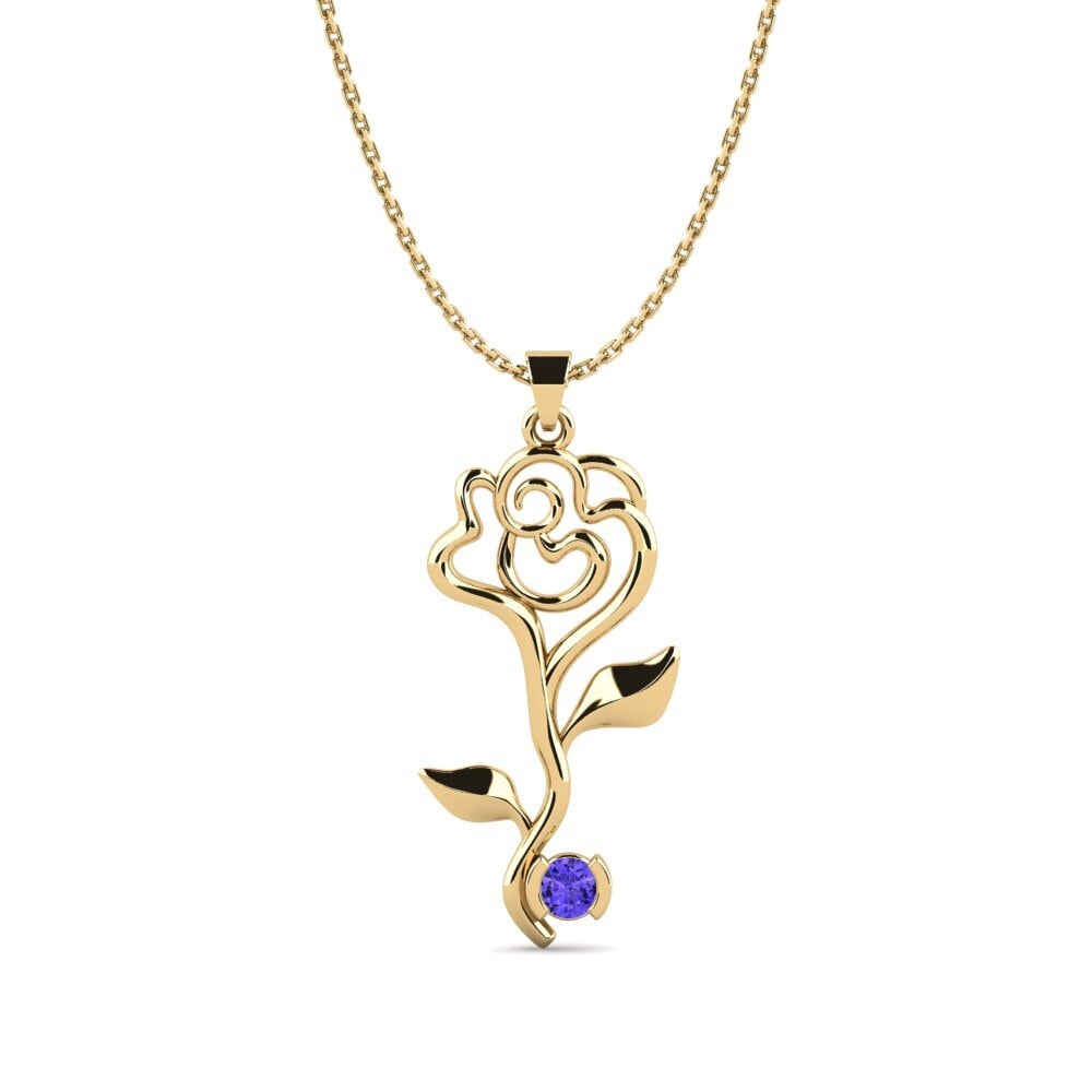 Gelbgold 585 Tansanit Damen anhänger Felicie