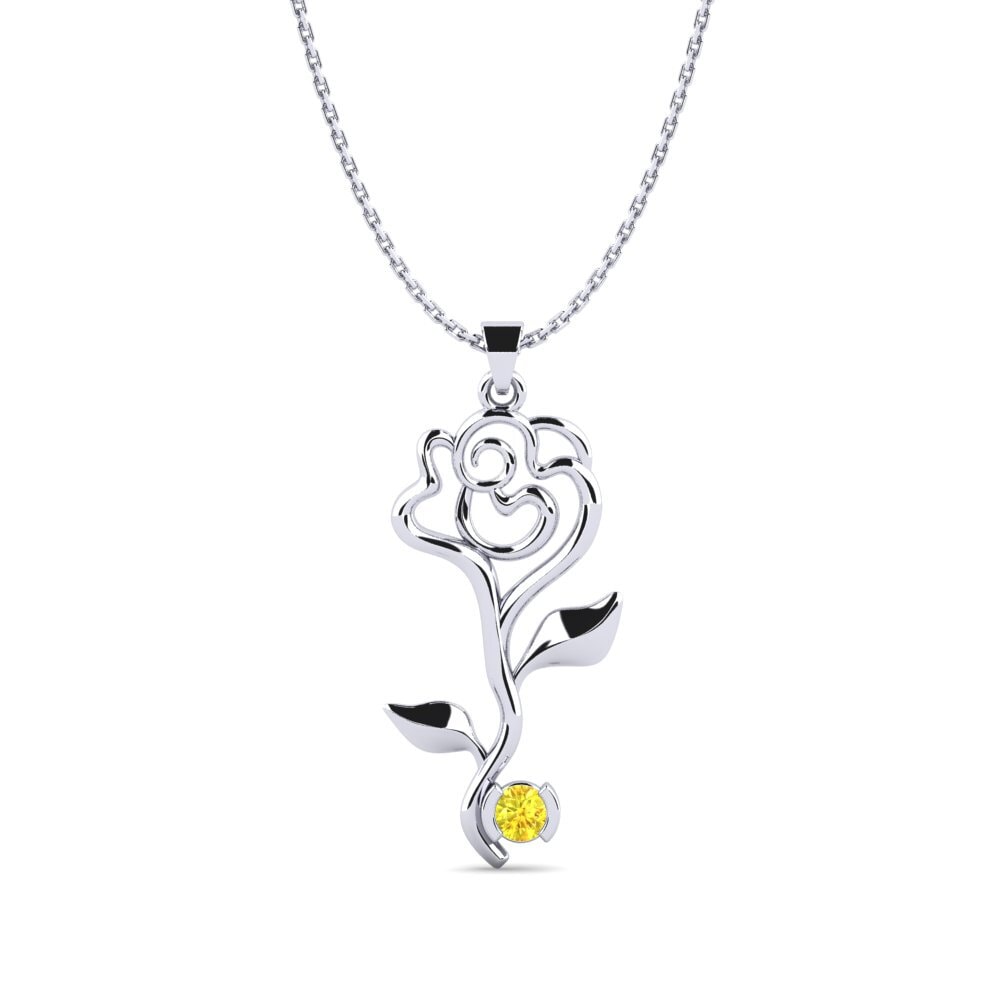 Zafiro amarillo Colgante de Mujer Felicie