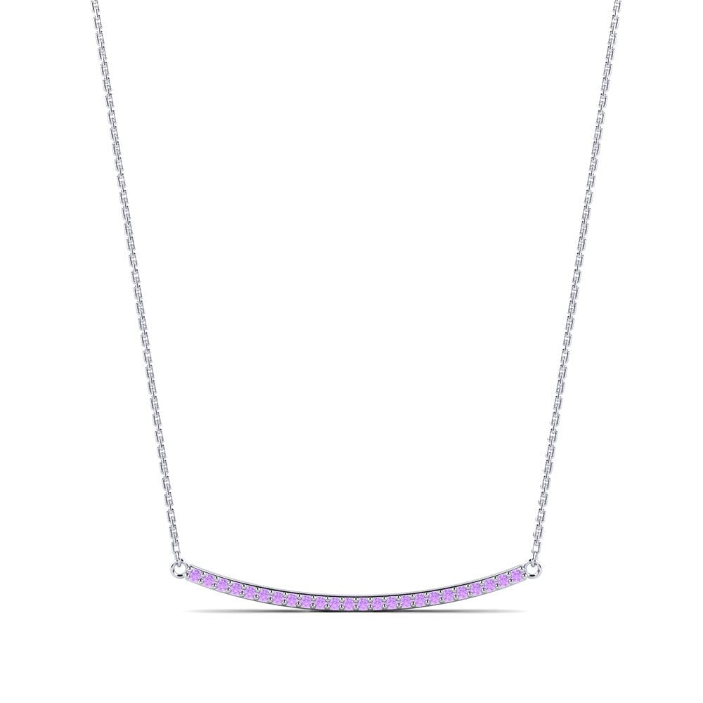 18ct White Gold Amethyst Women's Necklace Kaja
