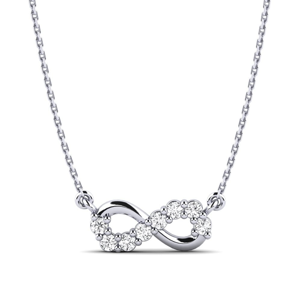White Silver White sapphire Women's Necklace Serafina