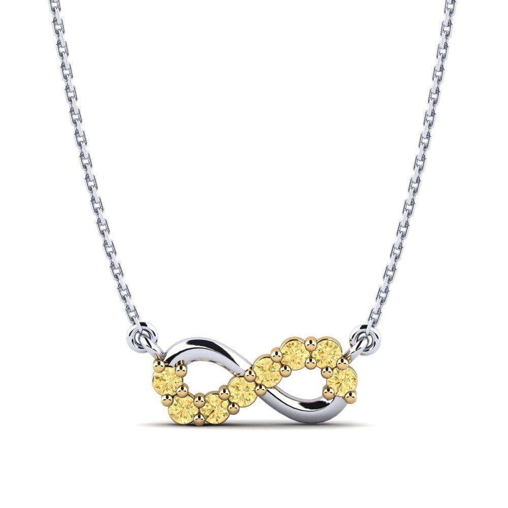 Vàng Trắng-Vàng 18K Kim Cương Vàng Mặt dây chuyền nữ Serafina