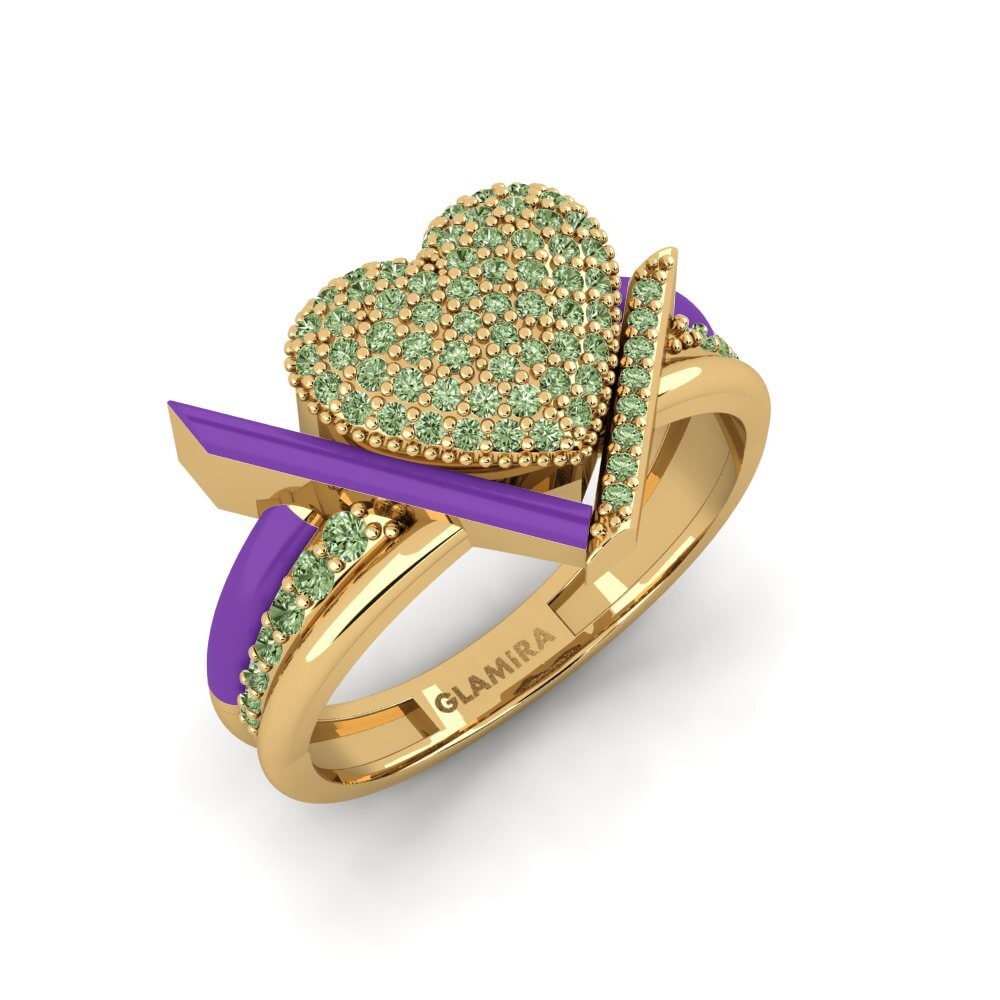 Diamante Verde Anillo Abbraccio