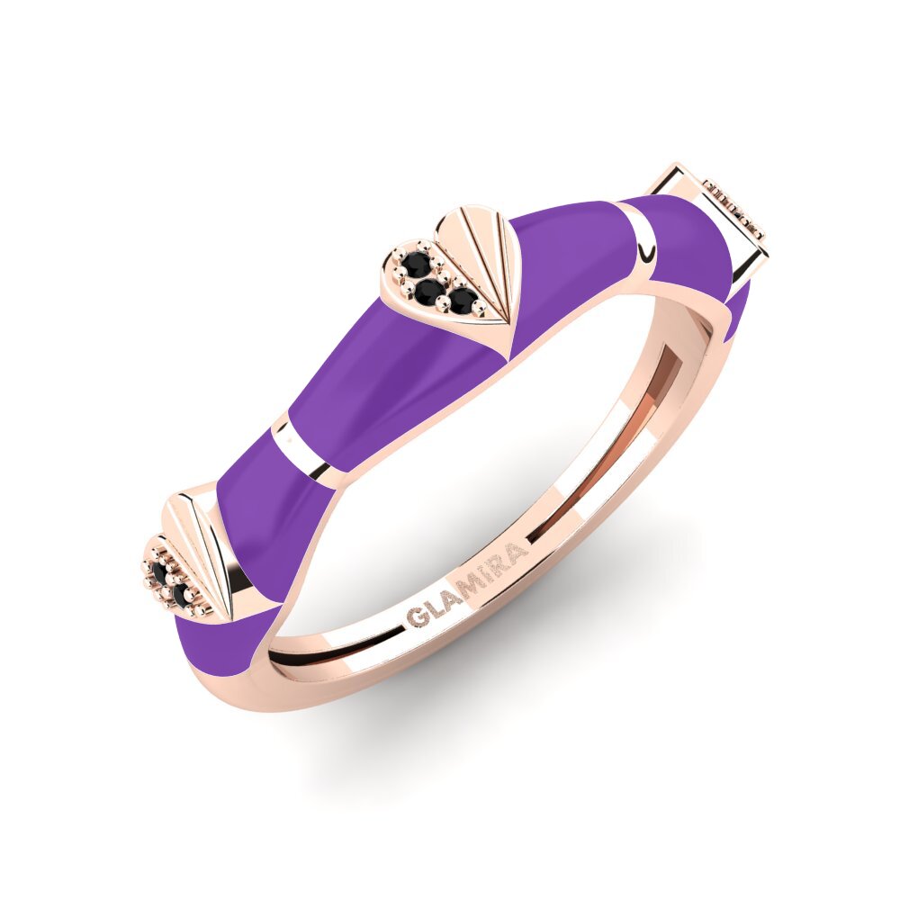 Diamante Negro Anillo Adeena