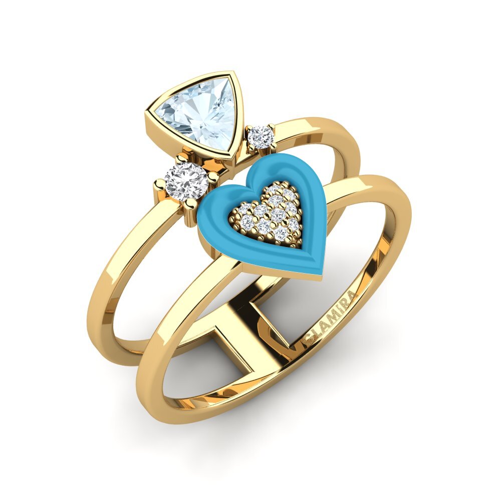 Aquamarine Ring Affollata