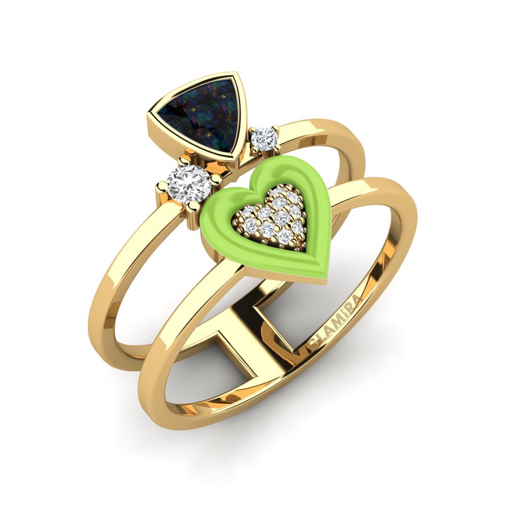 Black Opal Ring Affollata