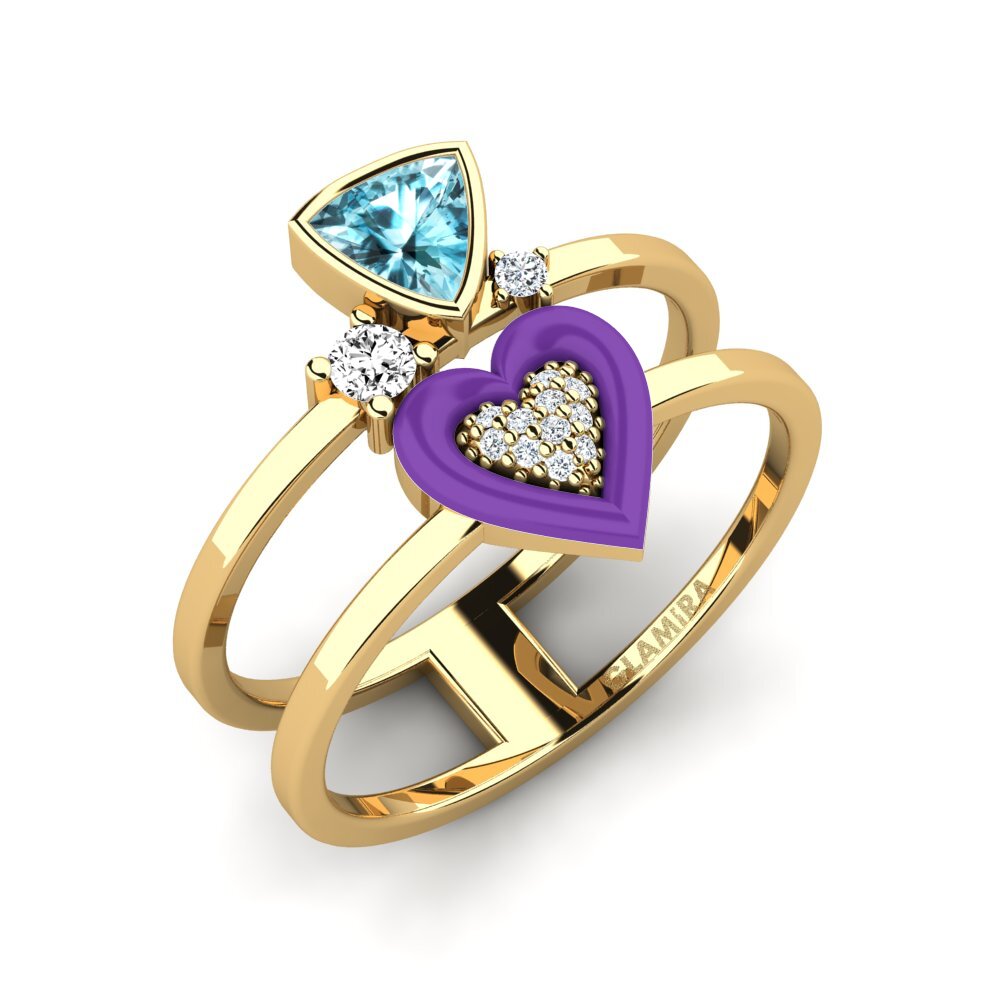 Blauer Zirkon Ring Affollata
