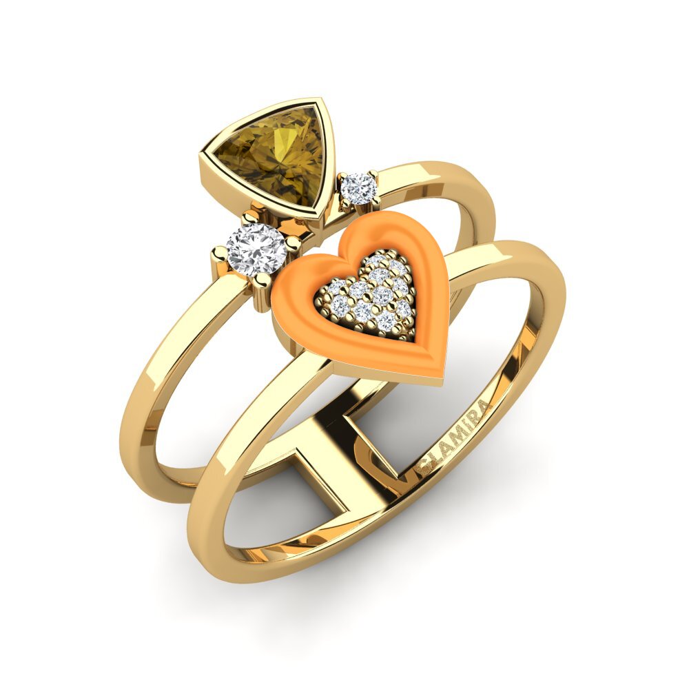 Brown Zircon Ring Affollata