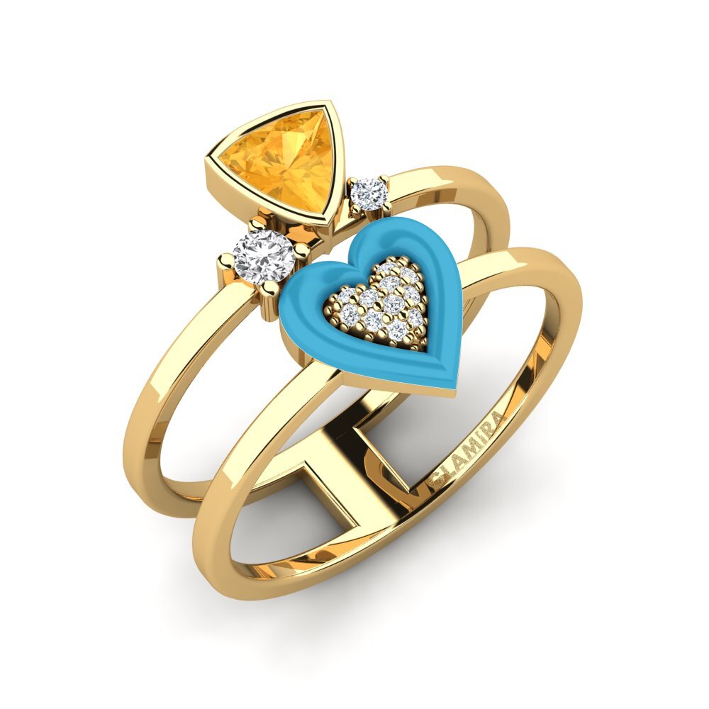 Citrine Ring Affollata